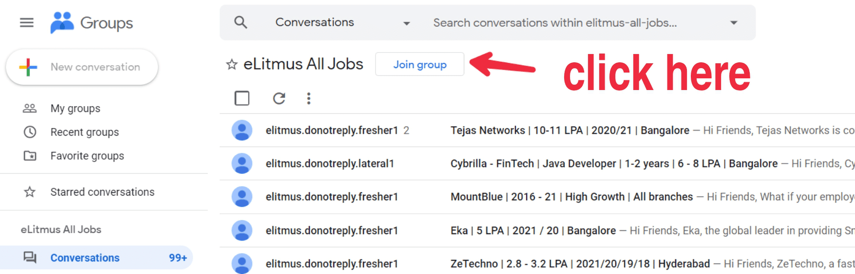 Click on Join group button